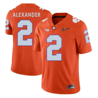 Clemson Tigers #2 Mackensie Alexander Orange With Diamond Logo College Football Jersey DingZhi
