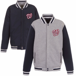 Washington Nationals JH Design Reversible Fleece Full-Snap Jacket