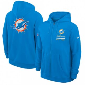 Miami Dolphins Utility Player Sideline Men's Nike NFL Full-Zip Hoodie