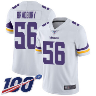 Nike Minnesota Vikings #56 Garrett Bradbury White Men’s Stitched NFL 100th Season Vapor Limited Jersey