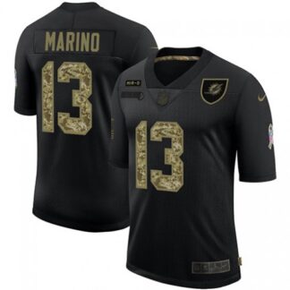 Miami Dolphins #13 Dan Marino Men’s Nike 2020 Salute To Service Camo Limited NFL Jersey Black