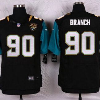Men's Jacksonville Jaguars #90 Andre Branch Black Team Color NFL Nike Elite Jersey