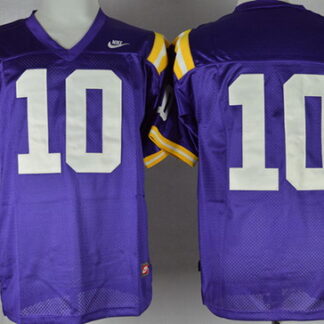 LSU Tigers #10 Anthony Jennings Purple Jerseys