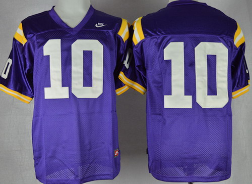LSU Tigers #10 Anthony Jennings Purple Jerseys