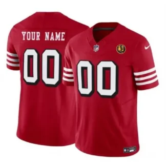 Men's San Francisco 49ers Active Player Custom Scarlet 2023 F.U.S.E. Alternate With John Madden Patch Vapor Limited...
