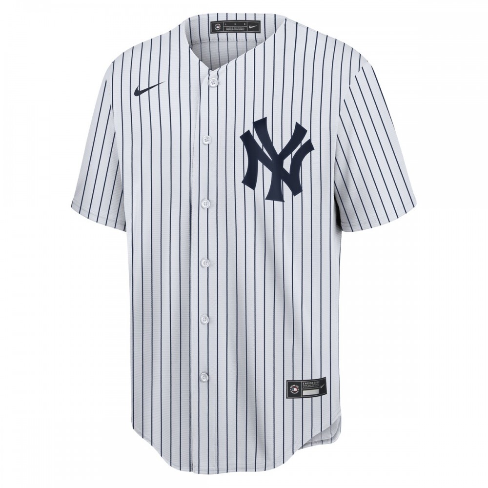 Derek Jeter New York Yankees Nike Home Replica Player Name Jersey - White/Navy - Image 2