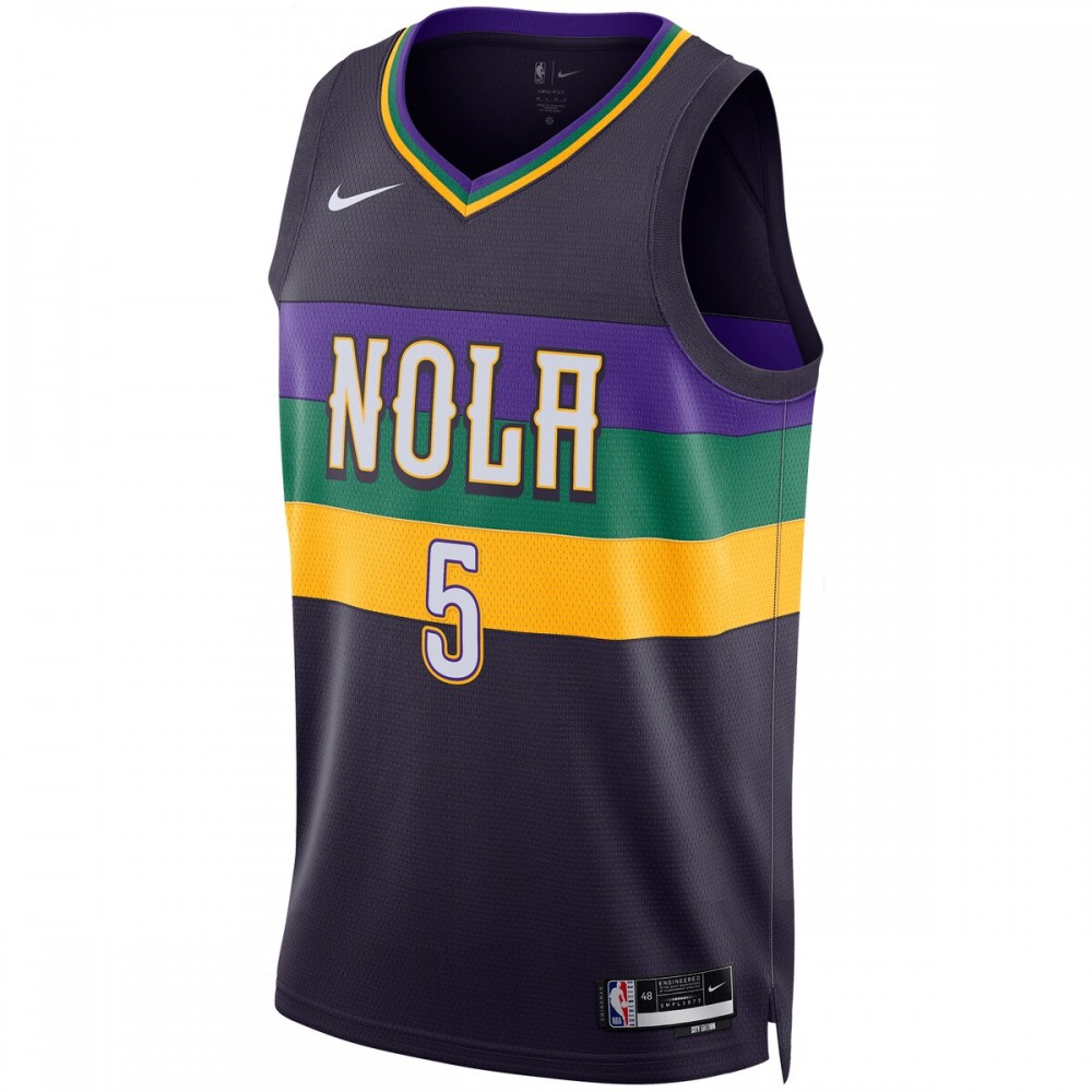 Herbert Jones New Orleans Pelicans Nike Unisex 2022/23 Swingman Jersey - City Edition - Purple - Image 2