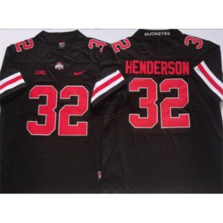 Men's Ohio State Buckeyes #32 HENDERSON Black Stitched Jersey FQXY