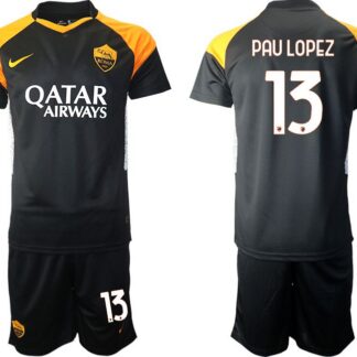 Men 2020-2021 club Rome away 13 black Soccer Jerseys