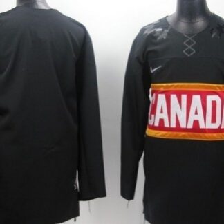 2014 Olympics Canada Blank Black Jersey
