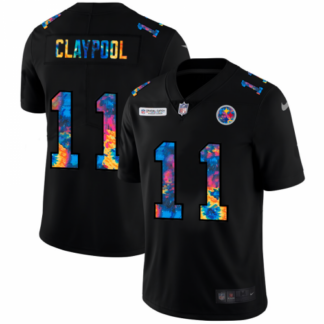 Pittsburgh Steelers #11 Chase Claypool Men’s Nike Multi-Color Black 2020 NFL Crucial Catch Vapor Untouchable Limite...