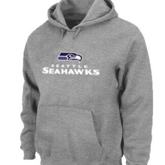 Seattle Seahawks Authentic Logo Pullover Hoodie Grey