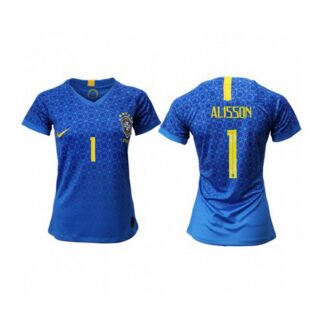 Women’s Brazil #1 Alisson Away Soccer Country Jersey