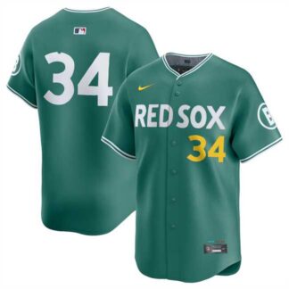 Men's Boston Red Sox #34 David Ortiz Green 2025 City Connect Limited Stitched Jersey Dzhi
