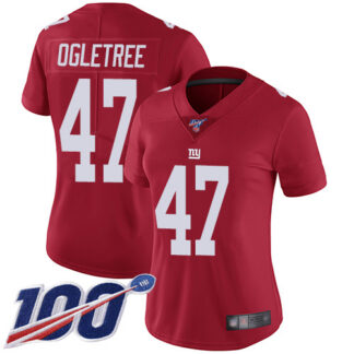 Nike New York Giants #47 Alec Ogletree Red Women’s Stitched NFL Limited Inverted Legend 100th Season Jersey