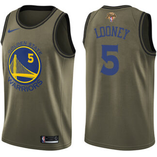 Nike Golden State Warriors #5 Kevon Looney Green Youth 2022 NBA Finals Swingman Salute to Service Jersey Youth