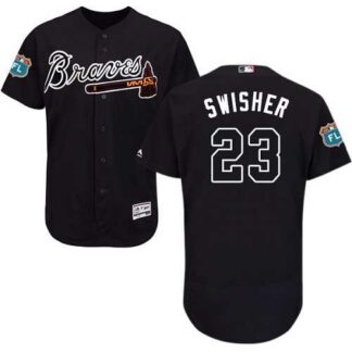 Atlanta Braves #23 Nick Swisher Navy Flexbase Stitched Jersey DingZhi