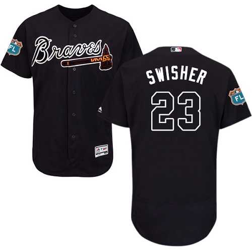 Atlanta Braves #23 Nick Swisher Navy Flexbase Stitched Jersey DingZhi