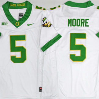 Men's Oregon Ducks #5 Dante Moore White 2026 F.U.S.E. Stitched Jersey