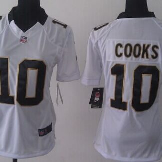 Nike New Orleans Saints #10 Brandin Cooks White Limited Womens Jersey