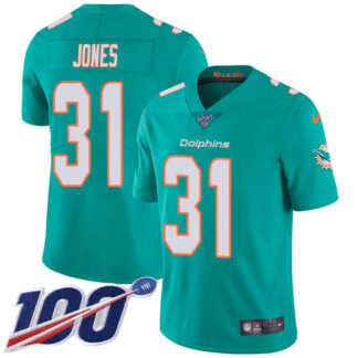 Nike Miami Dolphins #31 Byron Jones Aqua Green Team Color Youth Stitched NFL 100th Season Vapor Untouchable Limited...