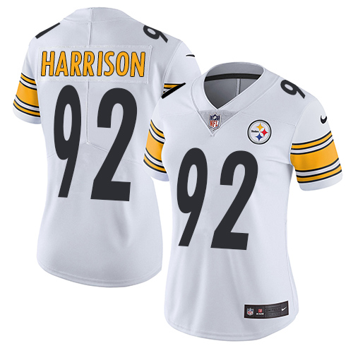 Nike Pittsburgh Steelers #92 James Harrison White Women’s Stitched NFL Vapor Untouchable Limited Jersey
