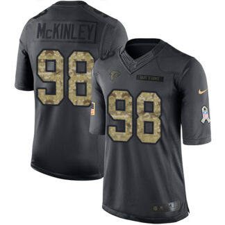 Nike Atlanta Falcons #98 Takkarist McKinley Black Men’s Stitched NFL Limited 2016 Salute To Service Jersey