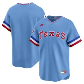 Men's Texas Rangers Nike Light Blue Cooperstown Collection Limited Jersey