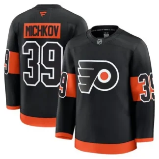 Youth Philadelphia Flyers #39 Matvei Michkov Black Alternate Jersey