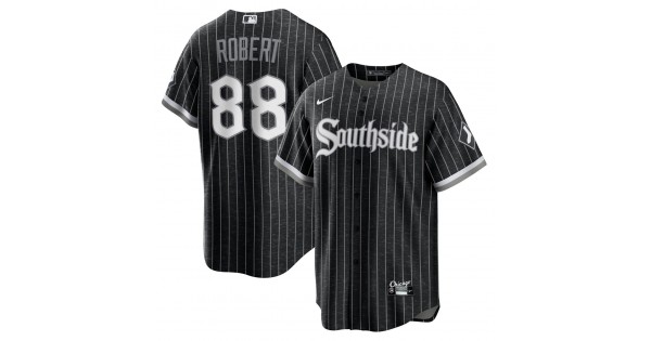 Luis Robert Chicago White Sox Nike 2021 City Connect Replica Player Jersey - Black - Image 2