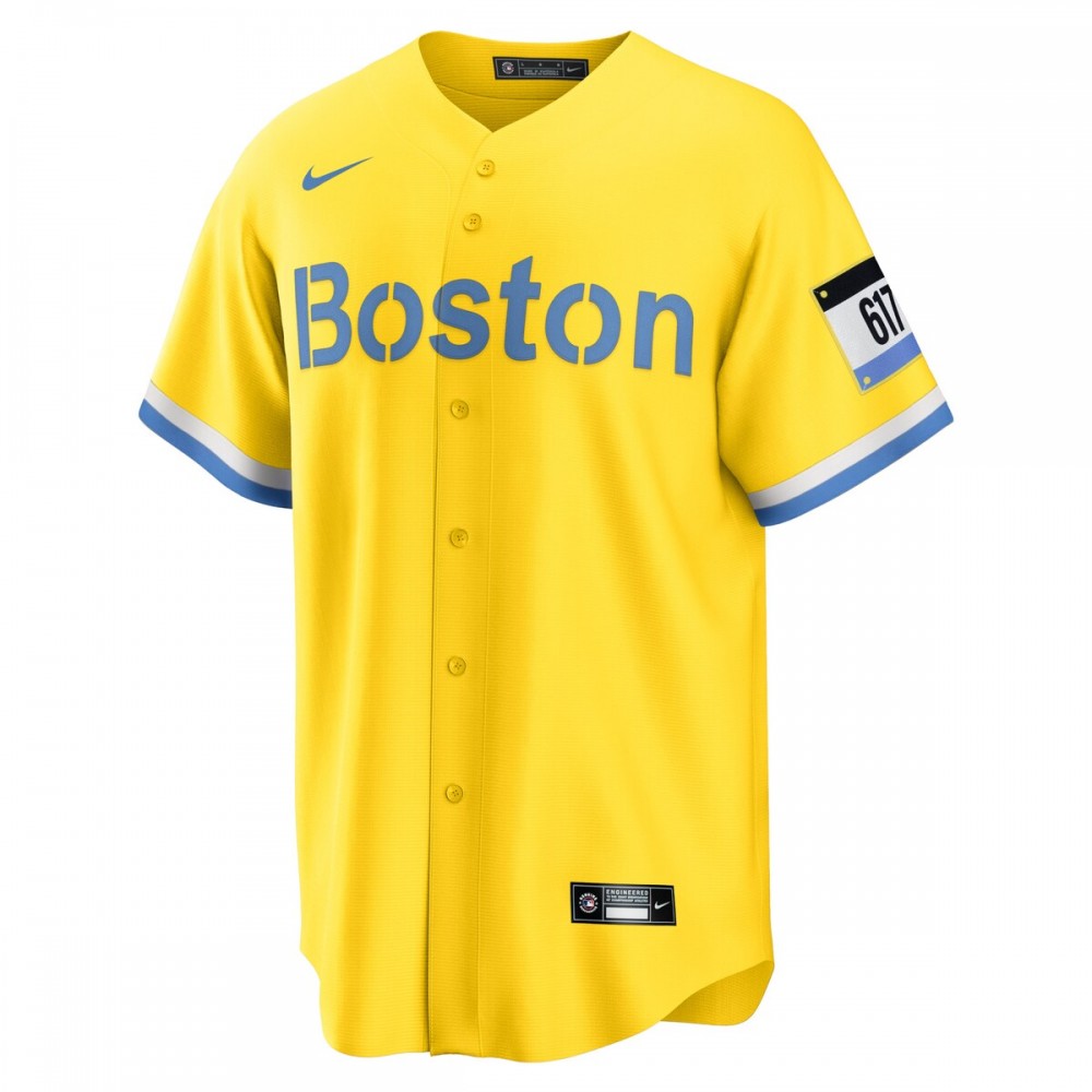 Alex Verdugo Boston Red Sox Nike City Connect Replica Player Jersey - Gold - Image 2