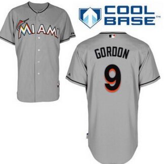 Miami Marlins #9 Dee Gordon Gray Jersey
