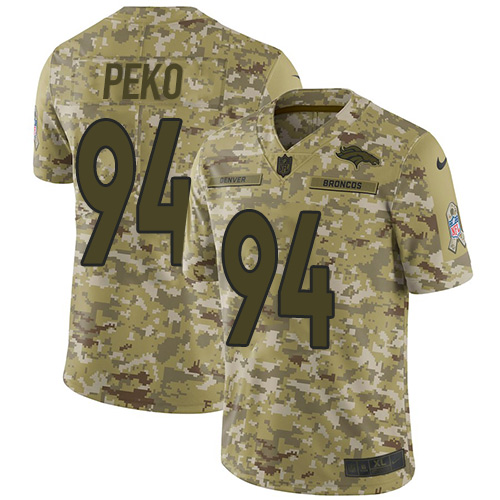 Nike Denver Broncos #94 Domata Peko Camo Men’s Stitched NFL Limited 2018 Salute To Service Jersey
