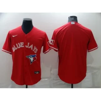 Men's Toronto Blue Jays Blank Red Cool Base Stitched Jersey BM70