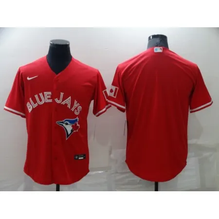 Men's Toronto Blue Jays Blank Red Cool Base Stitched Jersey BM70