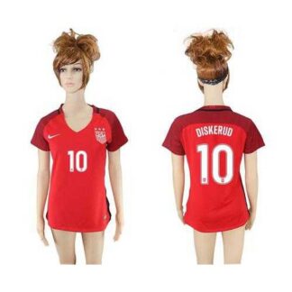 Women’s USA #10 Diskerud Away Soccer Country Jersey