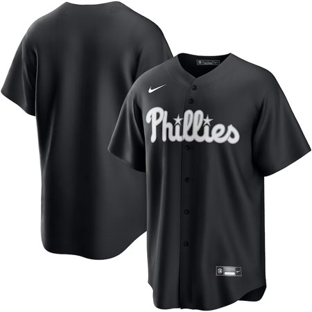 Men's Philadelphia Phillies Black Lights Out Replica Jersey