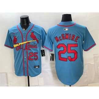 Men's St. Louis Cardinals #25 Mark McGwire Blue Alternate Limited Jersey