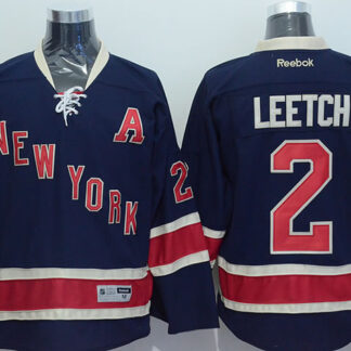 New York Rangers #2 Brian Leetch Dark Blue Jerseys