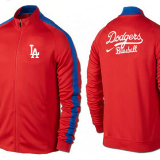 MLB Los Angeles Dodgers Team Logo 2015 Men Baseball Jacket (7)