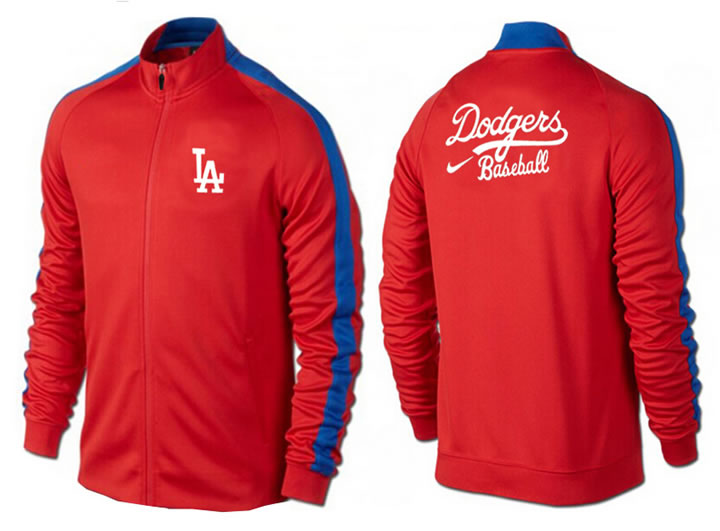 MLB Los Angeles Dodgers Team Logo 2015 Men Baseball Jacket (7)