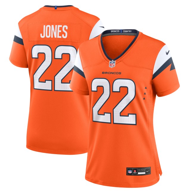 Women's Denver Broncos #22 Brandon Jones Orange Nike Team Game Jersey