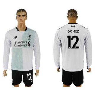 Liverpool #12 Gomez Away Long Sleeves Soccer Club Jersey