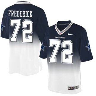 Nike Dallas Cowboys #72 Travis Frederick Navy Blue/White Men’s Stitched NFL Elite Fadeaway Fashion Jersey