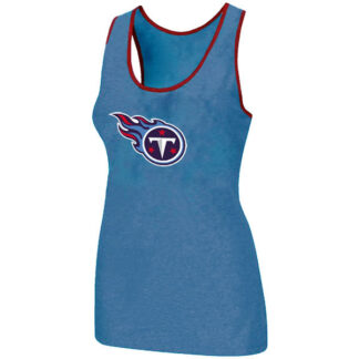 Nike Tennessee Titans Ladies Big Logo Tri-Blend Racerback stretch Tank Top L.Blue