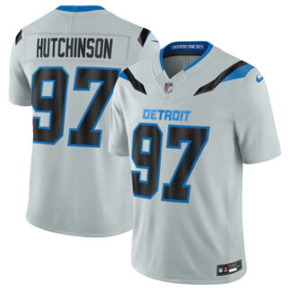 Men's Detroit Lions #97 Aidan Hutchinson Silver 2026 F.U.S.E. Rivalries Collection Limited Football Stitched Jersey
