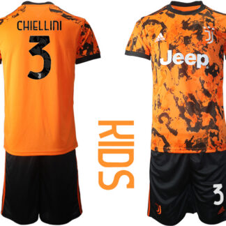 Youth 2020-2021 club Juventus away orange 3 Soccer Jerseys