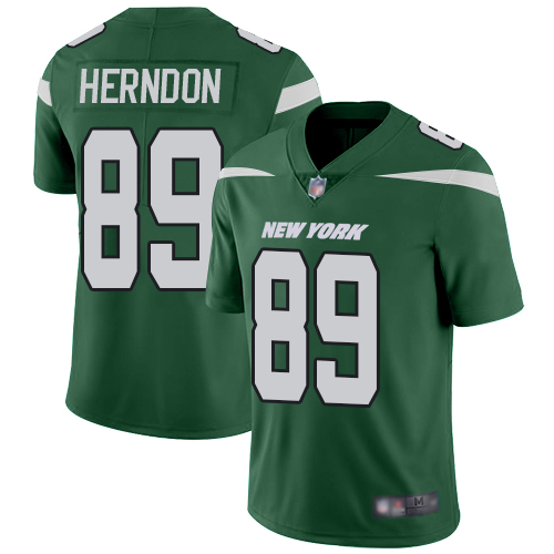 Nike New York Jets #89 Chris Herndon Green Team Color Men’s Stitched NFL Vapor Untouchable Limited Jersey
