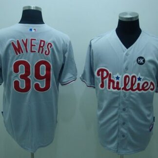 Philadelphia Phillies #39 Brett Myers grey Jerseys