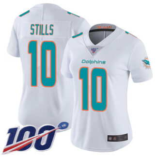 Nike Miami Dolphins #10 Kenny Stills White Women’s Stitched NFL 100th Season Vapor Limited Jersey